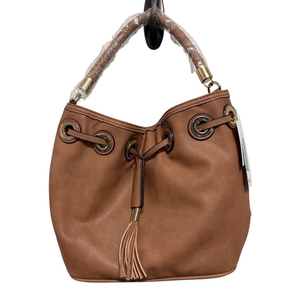 JustFab Bucket Bag Women Medium
Tan Pebbled Two Straps Boho Casual Trendy